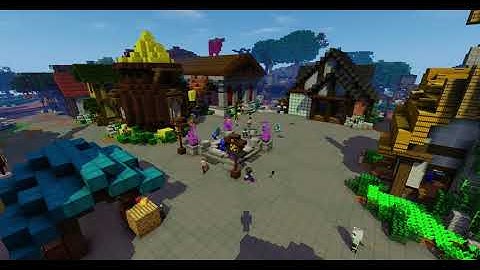 Hypixel Skyblock Hub time lapse part 3 (New hub | mage server)