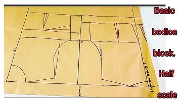 How to draft a basic bodice block. (Half scale) UPDATED VERSION