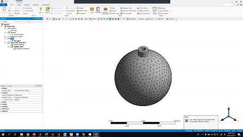 ANSYS tutorial: spherical pressure vessel, 3D solid, ANSYS 2019