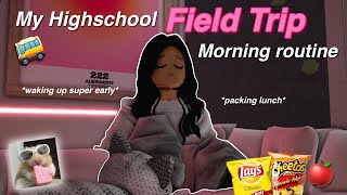 My Highschool Field Trip Morning Routine! 🍎 | Bloxburg Roblox Family Roleplay | w/voices