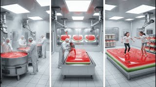 Inside China’s Futuristic Watermelon Jelly Bed Factory (Full Process)