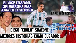 ANÉCDOTAS de DIEGO "CHOLO" SIMEONE y sus LOCURAS como JUGADOR: Maradona, Romario, Beckham y más.