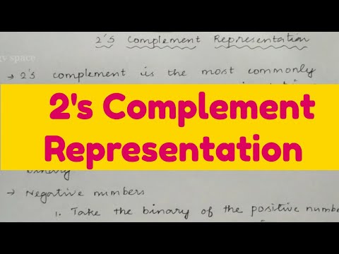 2's complement representation #gvspace #2scomplement #digitalelectronics