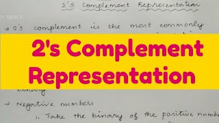 2's complement representation #gvspace #2scomplement #digitalelectronics