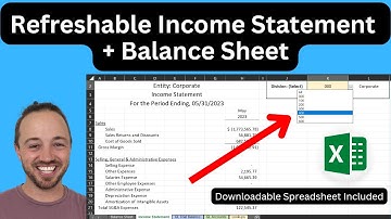Excel Financial Statements | Automated, Refreshable & w/ Drop-Down Lists!