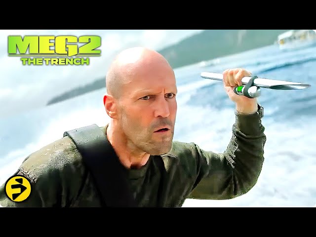 MEG 2: THE TRENCH (2023) Clip Good Luck | Jason Statham Megalodon Movie class=