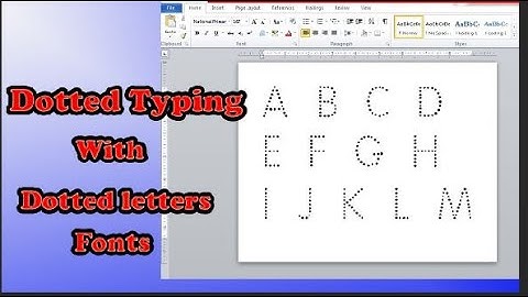 How To Type  Dotted words in Microsoft Words / How To Type Tracing Words in Microsoft Words