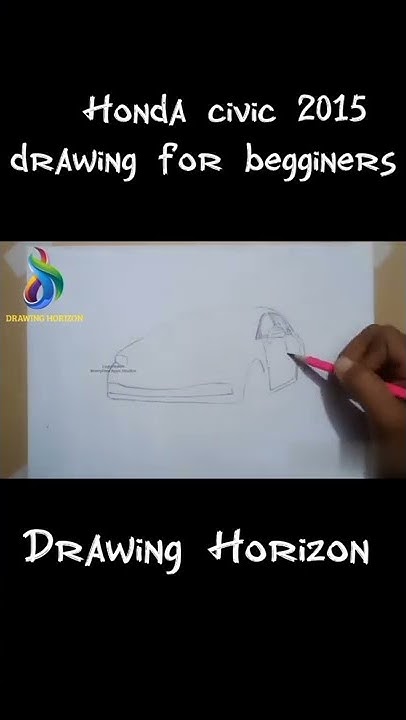 How to draw Honda Civic 2015 | keep draw with Drawing Horizon # ...