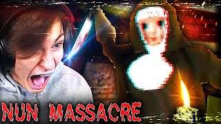 JAGAD AV EN MÖRDARE.. (SJUKT läskigt spel!) | Nun Massacre