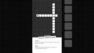Bible Crossword Puzzle | Christian Short No. 72 (Genesis: Joseph in Egypt) #short  #shorts