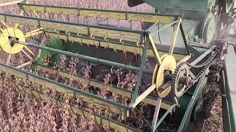 John Deere 730 Tractor and John Deere 42 Combine