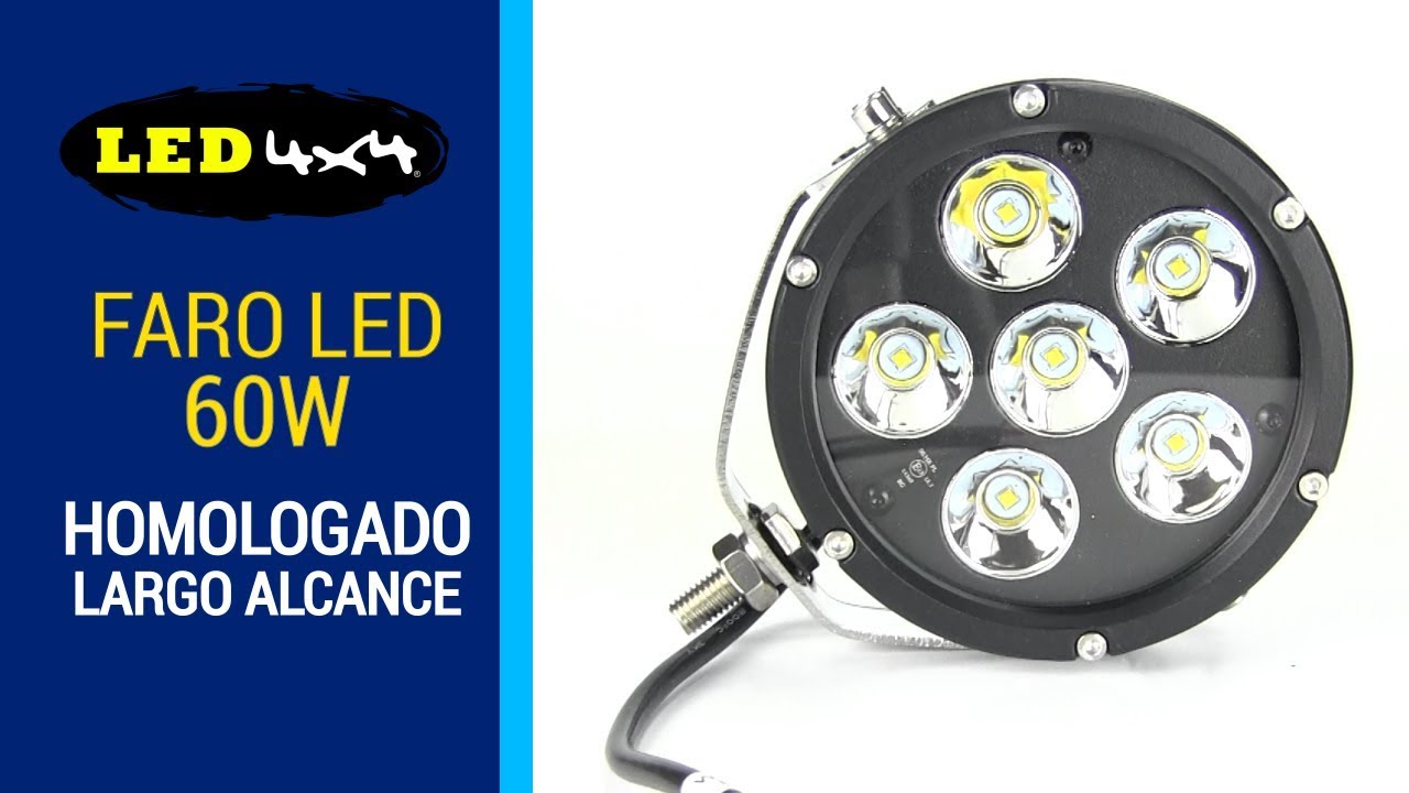 SPOT: Faro led 60W Homologado largo alcance HR 12.5 NUEVO SOPORTE - LED4X4  