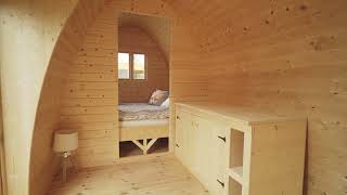 Campingpod 2,4 X 5,9 Met Zij-Ingang Voor Extra Ruimte. Ook Verkrijgbaar In Duurzaam Thermowood.