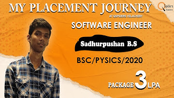 Student Placement Journey as Software Engineer | Qspiders | VELACHERY.