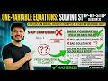 How to Solve One Variable Equations | Basic Rules of Solving Equations (Step by Step)
