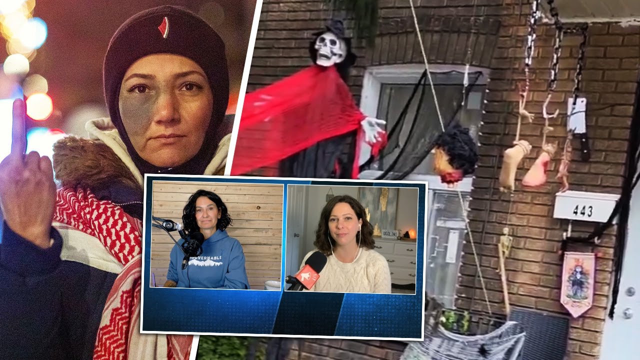 ‘F**k you white people’: Palestinian refugee melts down over Halloween decorations in Montreal
