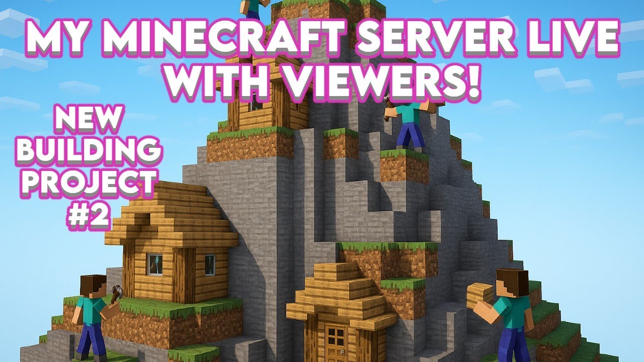 🔴Live - *NEW* Minecraft Server With Viewers!|Building Mount Olympus! # ...