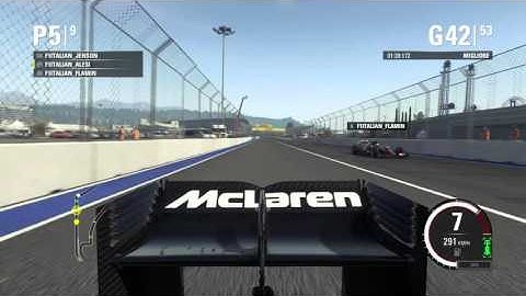 III pit stop + crash Gp Russia pre season F1 2015