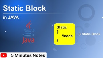 what is the static block in java | 5 Minutes Notes