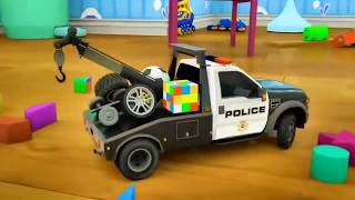 Learn Shapes with Police Truck   Rectangle Tyres Assemby   Cartoon for Children 3D Part #2