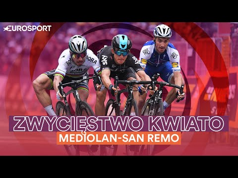 Video: Michal Kwiatkowski zmaga 2017 Milano-San Remo v fotofinišu Petra Sagana