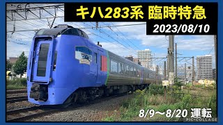 【キハ283系 臨時特急】苗穂で旭川行き臨時特急を見てきた 2023/08/10 #石北本線