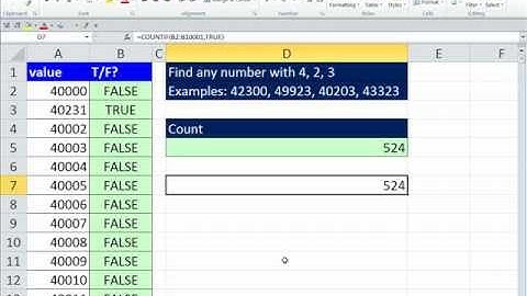 Excel Magic Trick 782: Find All Numbers With 4, 2, 3 ISNUMBER & SEARCH functions