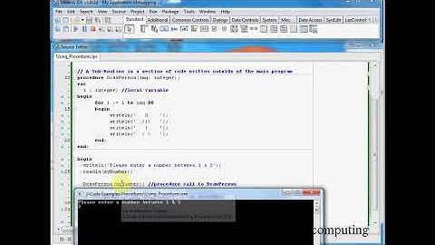 Introduction to Pascal Procedures