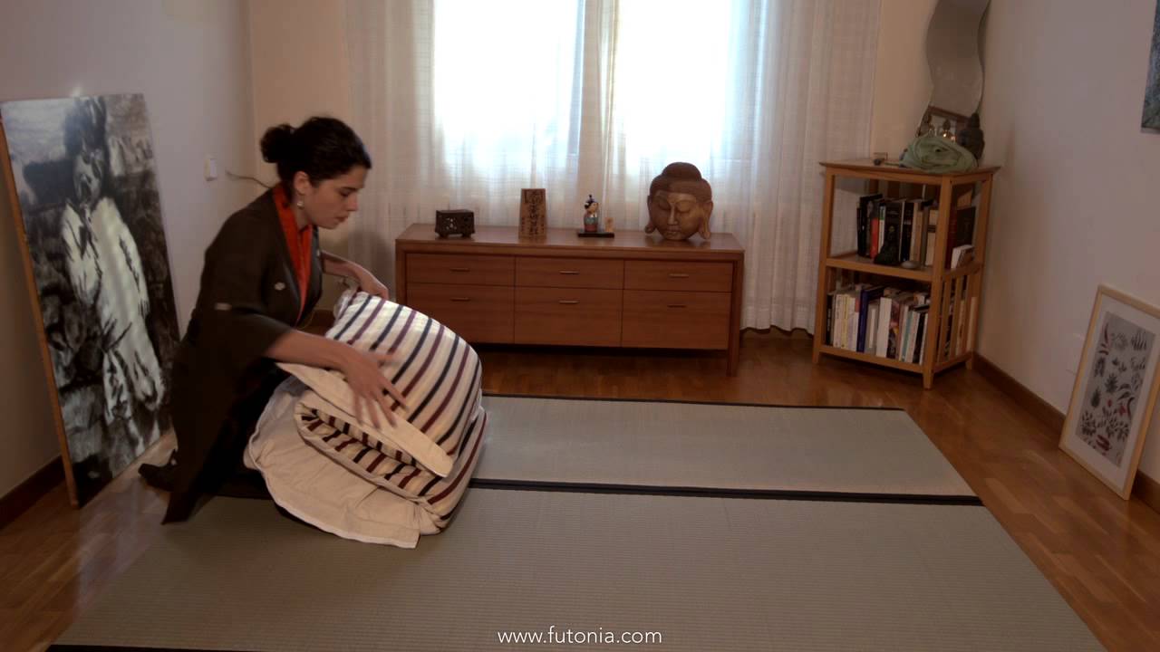 Como ahorrar espacio en casa. El Zen Bag o colchoneta portátil. Futonia