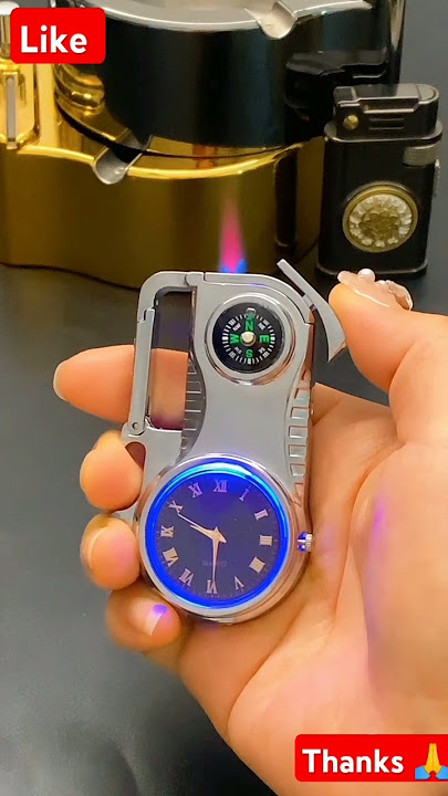 Compass 🧭 Clock ⏰ and Lighter all in one #lighter #clock #watch #compass