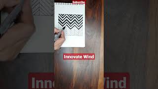 Zigzag zentangle pattern🤍🖤 #zentangle #zigzag #drawing #shorts #ytshorts #beginners #square #viral 😊