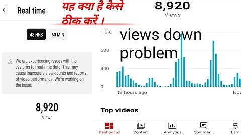 We are experiencing issues with the systems for real-time data youtube YT Studio मैं क्या दिख रहा है