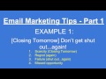 Email Marketing Tips - Part 1