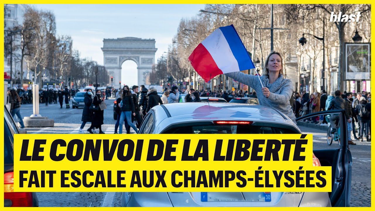 LE CONVOI DE LA LIBERTÉ FAIT ESCALE AUX CHAMPS-ÉLYSÉES