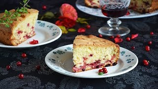 Шарлотка с брусникой Шарлотка с брусникой