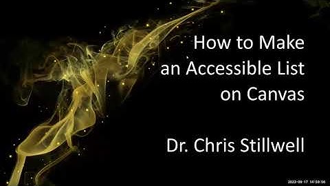 Accessible Lists on Canvas