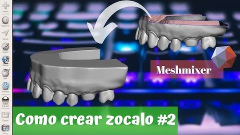 Como añadir zocalo en meshmixer💥 técnica #2