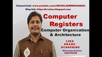 computer registers in computer architecture || Various General Purpose Registers || COA || CO || CA