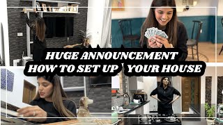 HUGE ANNOUNCEMENT & HOW TO SET UP YOUR HOUSE - Vlog