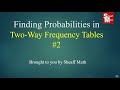 Understanding Two-Way Frequency Tables and Probabilities