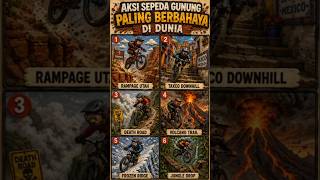 Inilah aksi sepeda gunung paling berbahaya di dunia!😱#shorts