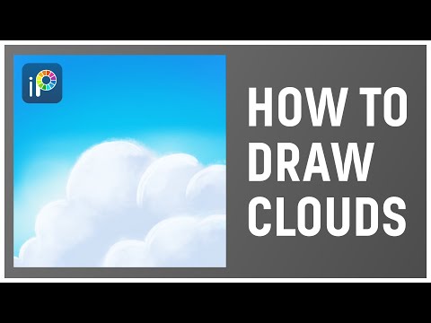 【ibisPaint】How to Draw Clouds ☁️ 【Tutorial】#Shorts