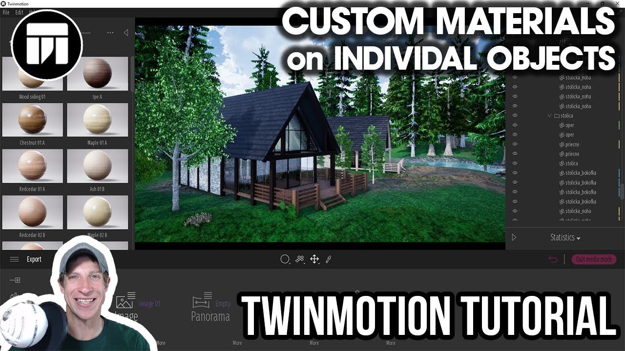 how to change material in twinmotion