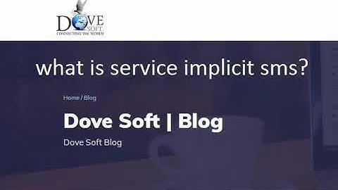 SMS - service implicit (DLT)