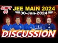 JEE Main 2024 Paper Solutions 30th Jan Shift 1 | JEE 2024 Paper Discussion #jee #jee2024