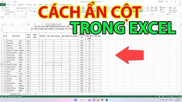 Cách Ẩn Cột Trong Excel | Hiện Cột Trong Excel