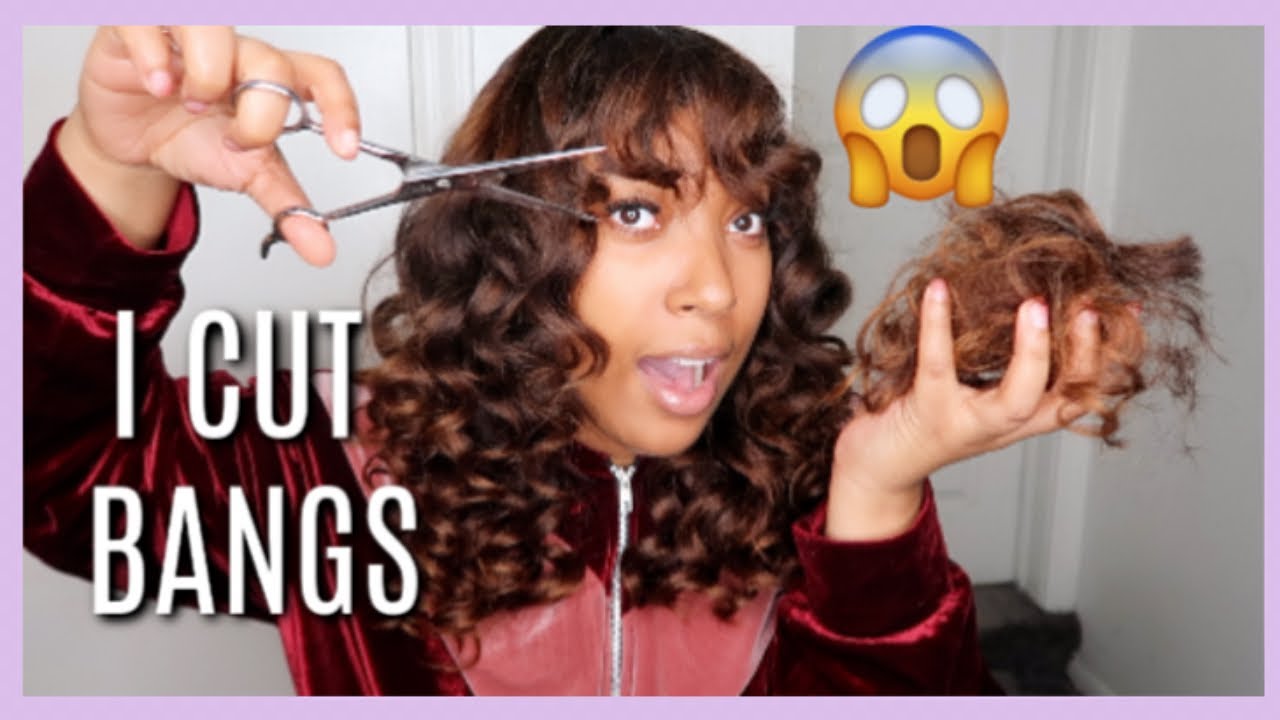 How To Cut Bangs On A Wig Tinashe Loose Deep Hair Easy For Beginners