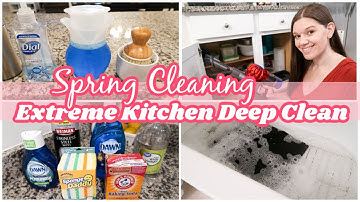 SPRING CLEAN WITH ME 2021 | How To Deep Clean Your Kitchen! DEEP CLEANING MOTIVATION