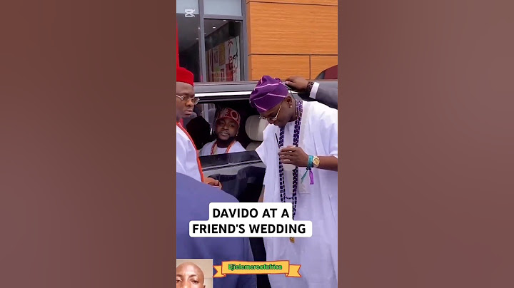 Davido attends a friend's wedding