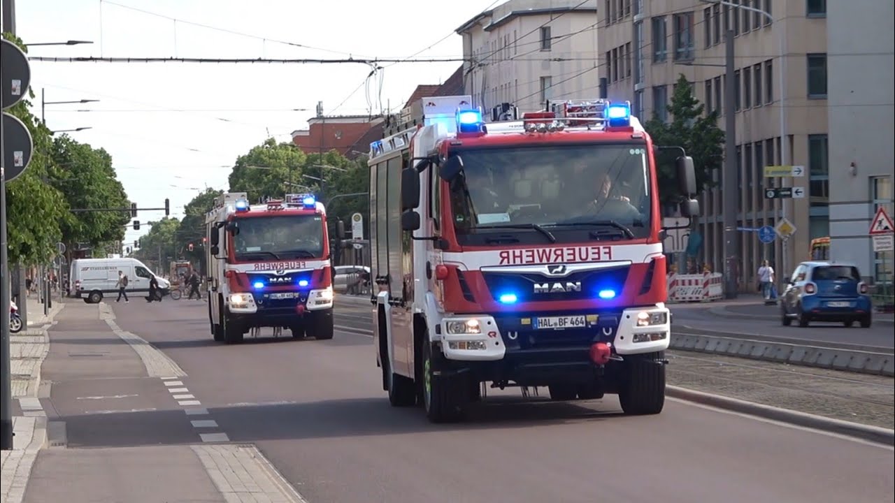 Alle 5 neuen HLF 20 Berufsfeuerwehr Halle (Saale)
